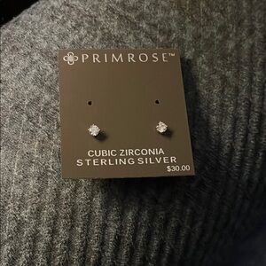 Primrose Sterling Silver Cubic Zirconia Earrings